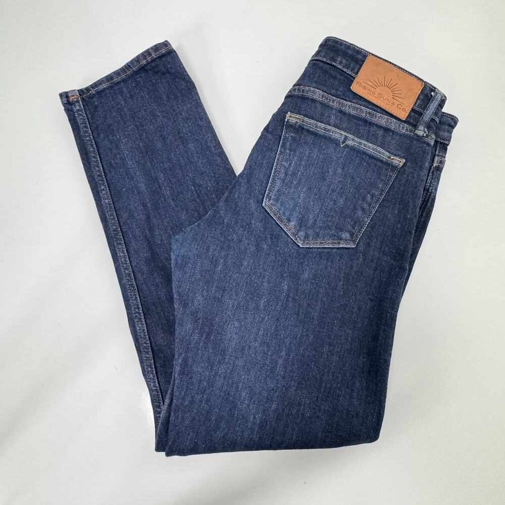 Rising Sun & Co The Slim Fit Jeans Blue Dark Wash Stretch Slim Size 30x30